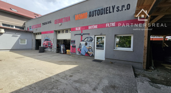 Zabehnutý plne vybavený auto a pneuservis 160m2, prenájom, Textilná – Košice