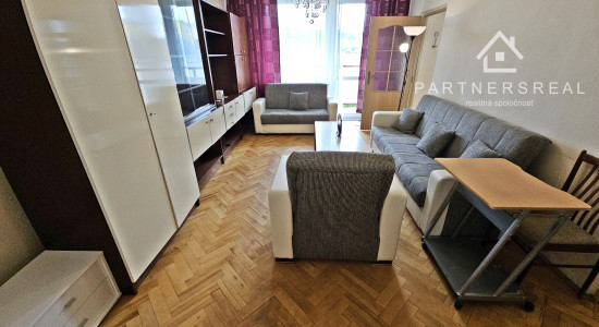 1 izbový byt 43m2,  2x loggia, prenájom, Košice – Nad jazerom, Levočská