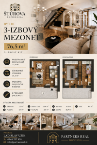 3 izbový byt predaj / Rezidencia Štúrova